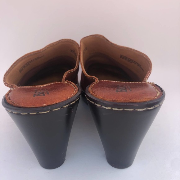 Born Mule Clog Brown Leather Slip On Women's Sz 10 - Picture 4 of 10